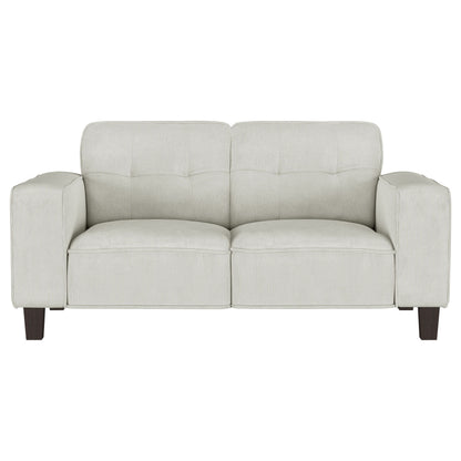 Deerhurst - Upholstered Track Arm Tufted Loveseat - Greige