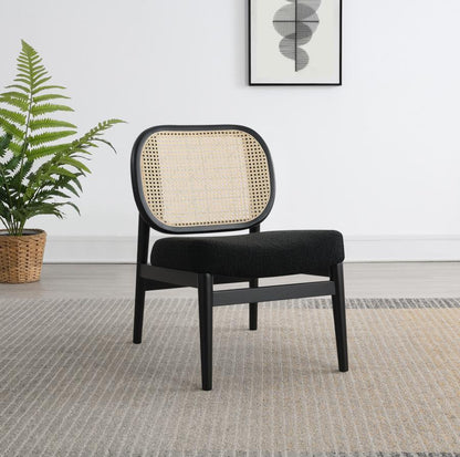 Rayo - Rattan Cane Back Accent Chair With Padded Seat