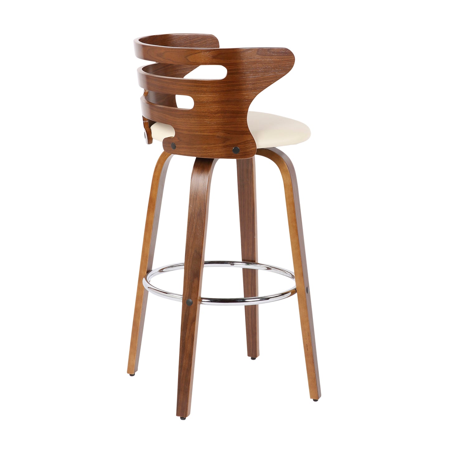 Cosini - Mid Century Modern Fixed Height Barstool With Swivel (Set of 2)