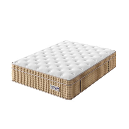 Snooze Mattress Company Glacier - 14" Euro Top Medium Firm Hybrid Mattress With Independently Encased Coils & Gel Memory Foam