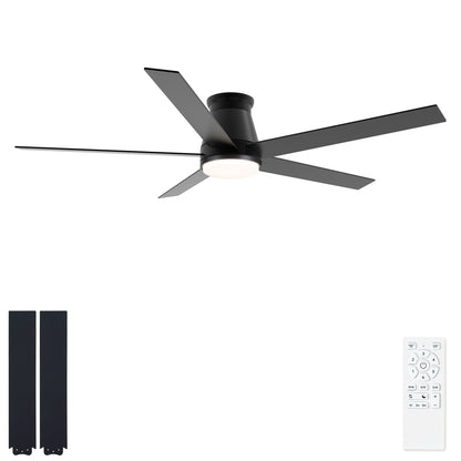 Flush Mount Ceiling Fan With Light