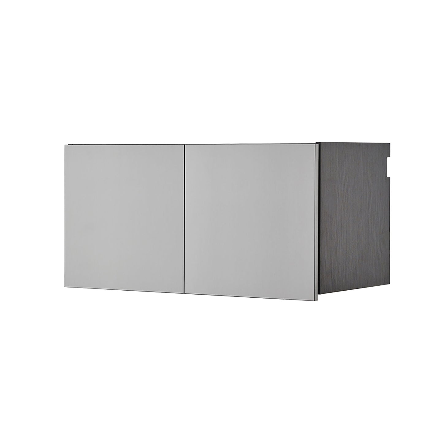 Astro Series - Metal Wall Storage Cabinet With Soft Closing Drawers - Metallic Gray