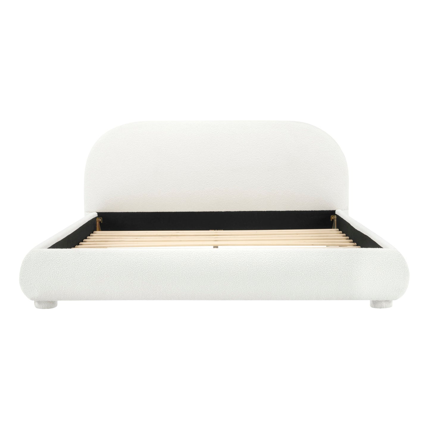 Upholstered Simple Modern Bedroom Bed With Curved Headboard