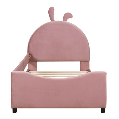 Upholstered Daybed With Rabbit Ear Shaped Headboard