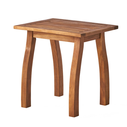 Kinesis - Outdoor Side Table With Slatted Top And Wood Frame