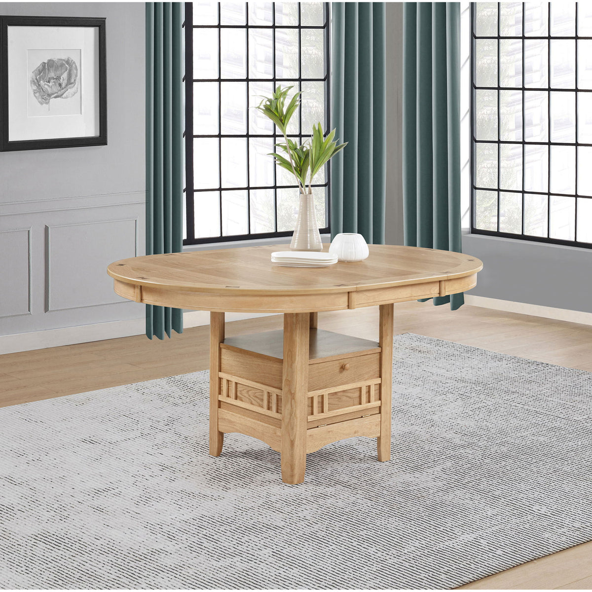 Davis - Extension Leaf Dining Table - Light Oak