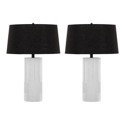 Petra - Contemporary Table Lamp (Set of 2) - Cream / Black