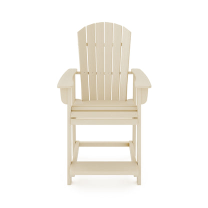 Adirondack Style Counter Chair Stylish HDPE Poly Lumber For Dining, Patio, And Garden Comfort