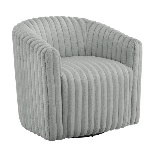 Alexa Barrel Swivel Chair - Grey