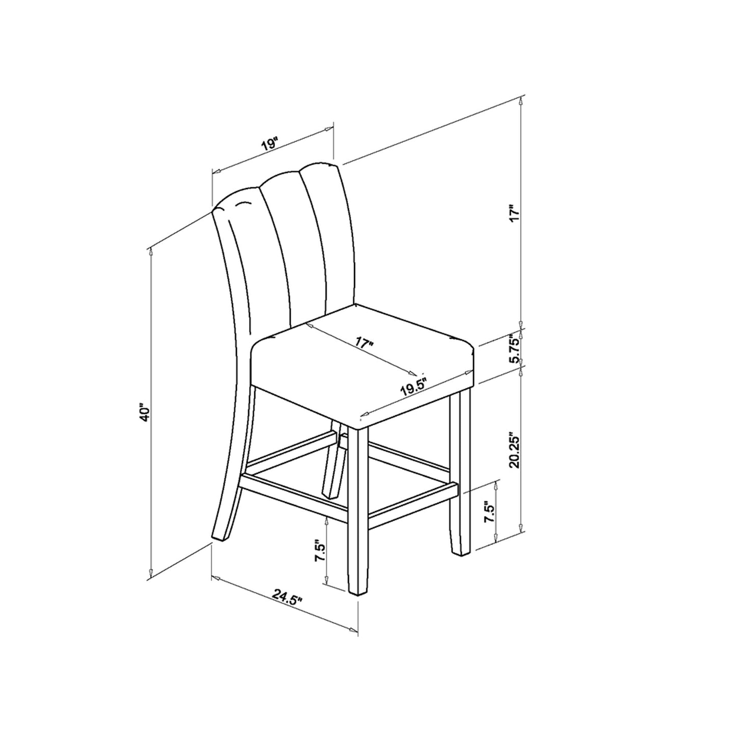 Magaly - Bar Stools (Set of 2) - Dark Gray