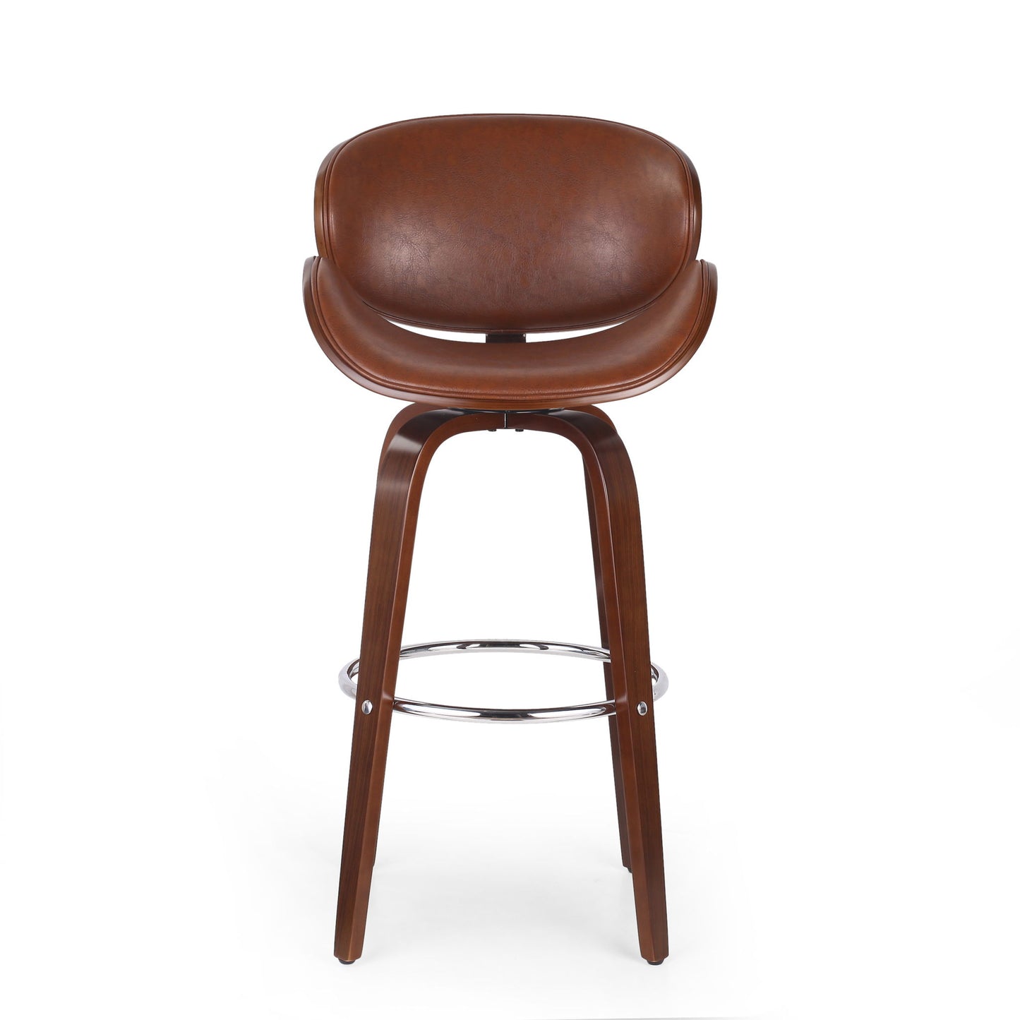 Lumos - Mid Century Modern Upholstered Swivel Barstool
