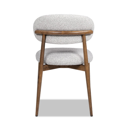 Locke - Modern Upholstered Dining Chair With Frame - Salt / Pepper