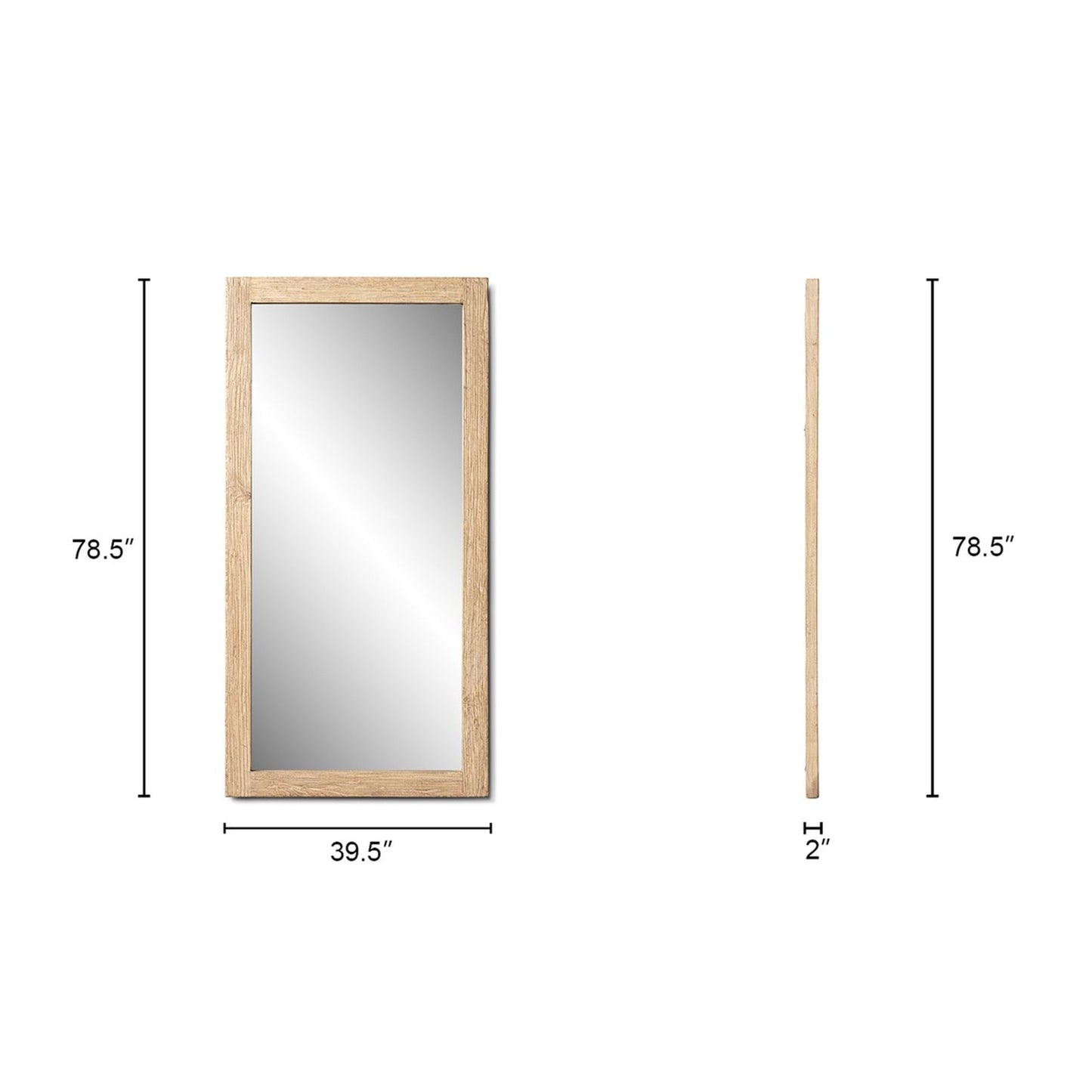 Langford - Full Length Mirror - Light Brown
