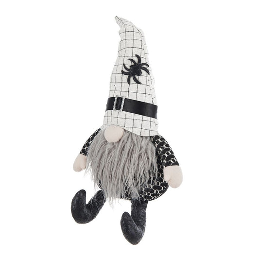 Sitting Gnome With Hat Spider, For Halloween Decor