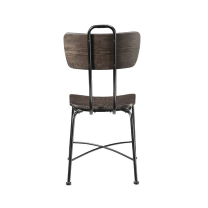 Garron - Side Chair (Set of 2) - Walnut & Black