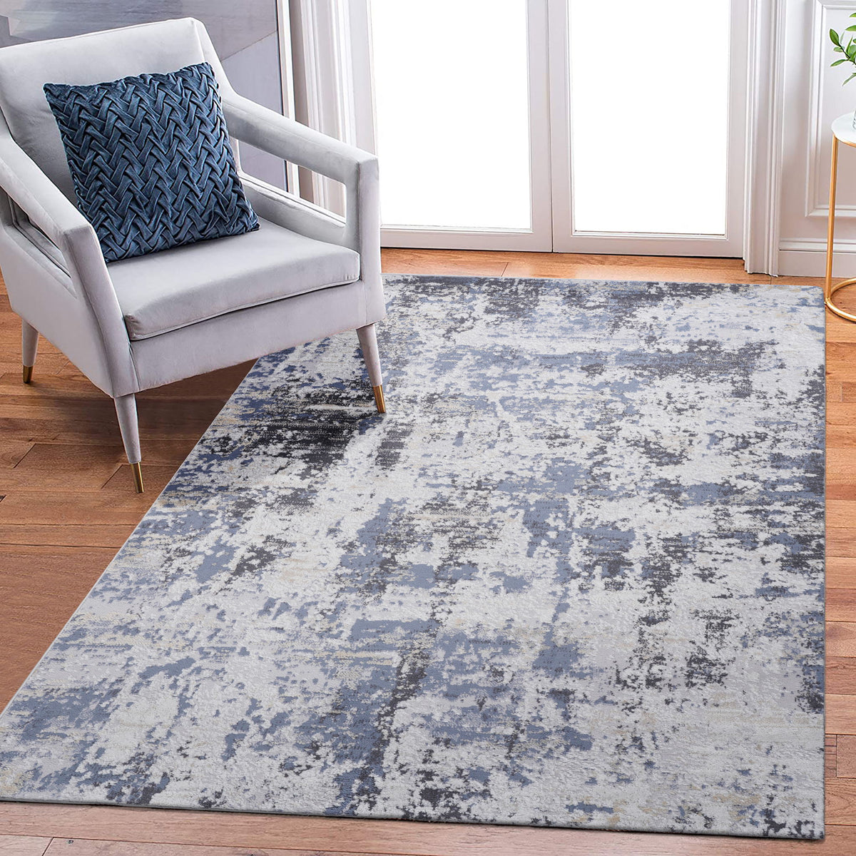 Payas - 8' X 10' Abstract Area Rug - Gray