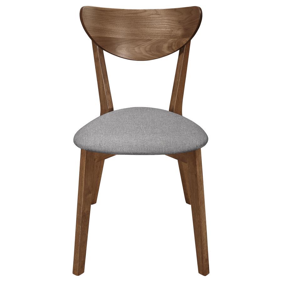 Alfredo - Dining Side Chair (Set of 2) - Gray And Natural Walnut