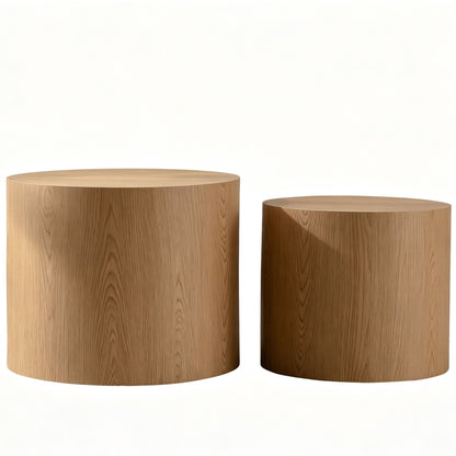Round Nesting Coffee Table For Small Space (Set of 2)