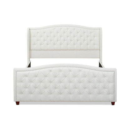 Marcella - Upholstered Shelter Headboard Bed Set