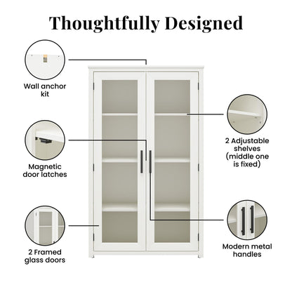 Lulu - Curio Cabinet - White Oak