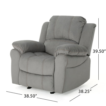 Wide Manual Glider Standard Recliner - Gray