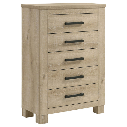 Sansome - 5 Drawer Bedroom Chest - Oak