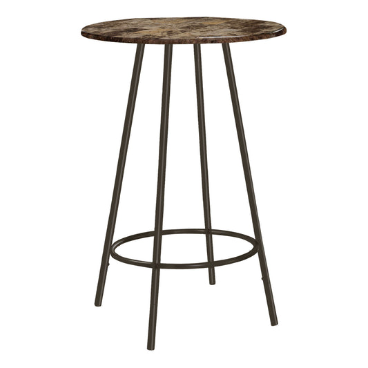 Home Bar Table With Bar Height, Small Round For Kitchen - Espresso