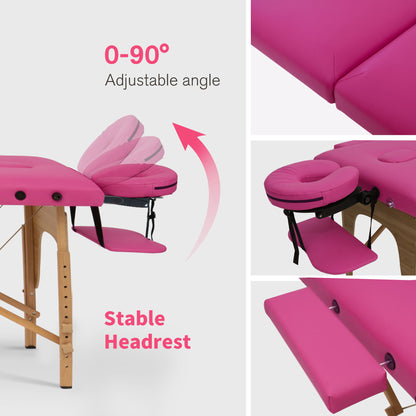 Massage Table Portable Bed With Carrying Case, Height Adjustable