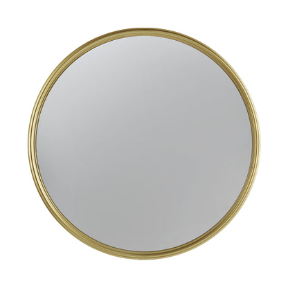 Round Mirror, Circle Mirror With Iron Frame For Living Room Bedroom Vanity Entryway Hallway