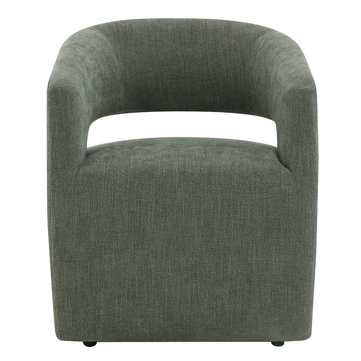 Libni - Arm Chair With Casters - Green Linen