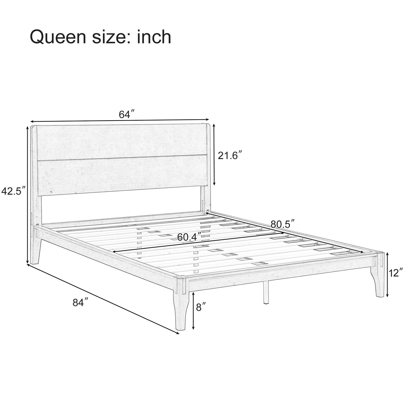 Platform Bed With Metal Support