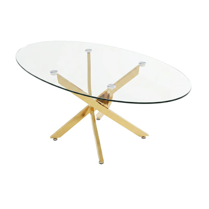 Oval Coffee Table For Living Room - Gold
