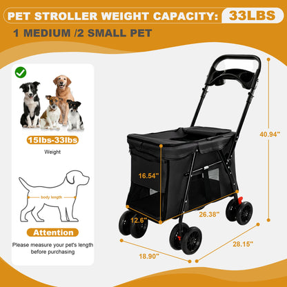 Pet Stroller For Small / Medium Pets
