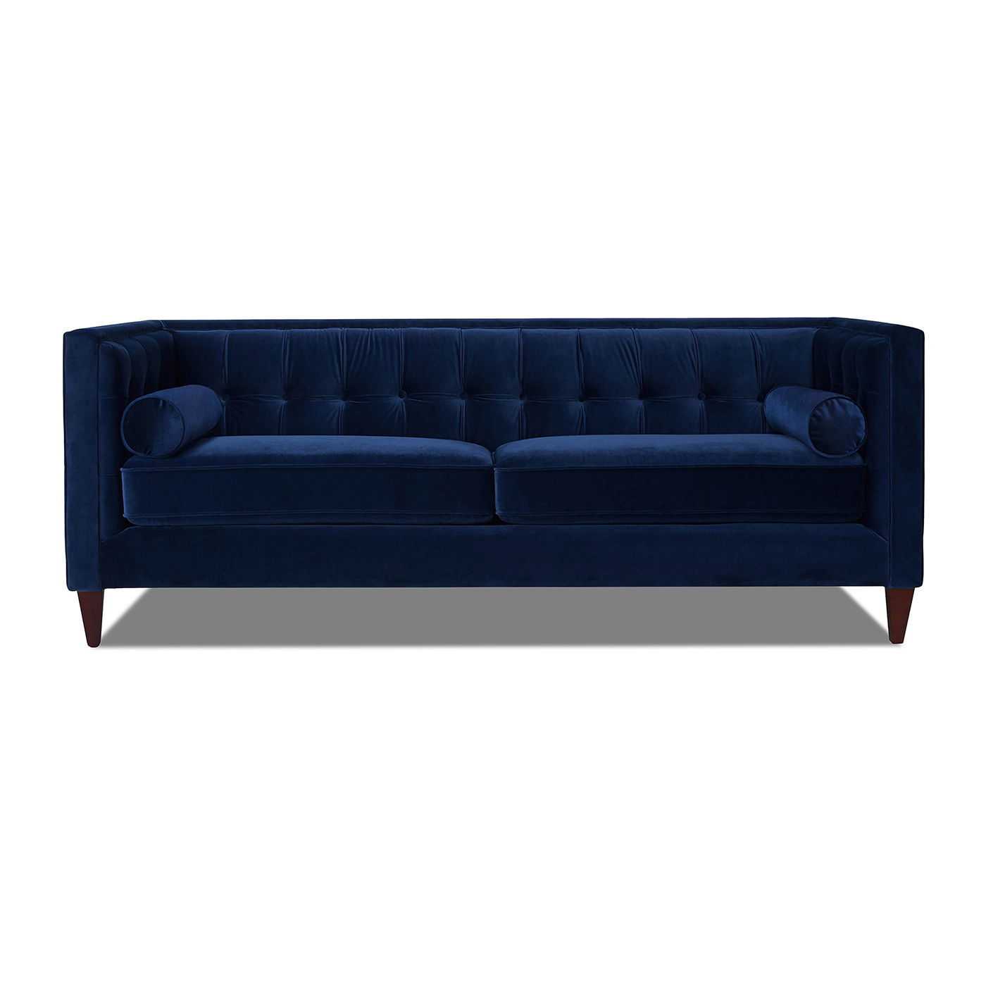 Jack - Modern Tuxedo Tufted Sofa - Navy Blue