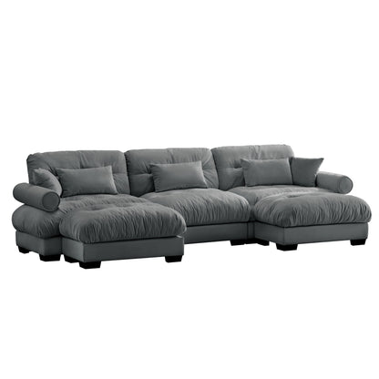 Super Comfort Oversized Modular Sectional Sofa With Movable Ottoman