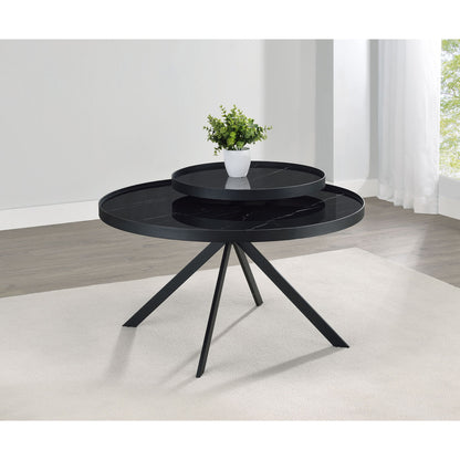 Shayne - Round Top Coffee Table With 2 Tier Design