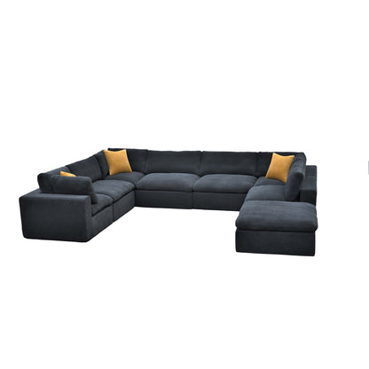 Custom Configuration Modular Sectional With Toss Pillows