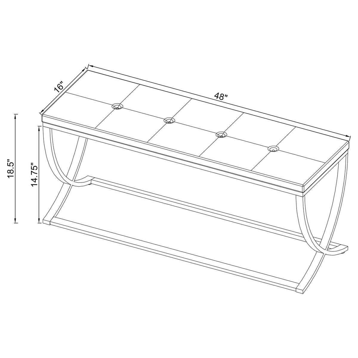 Bastien - Accent Bench - White