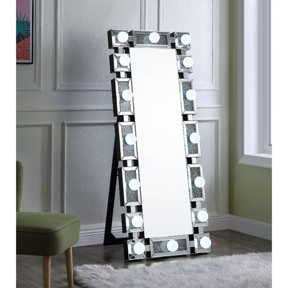 Noralie - Accent Floor Mirror - Pearl Silver - 63"