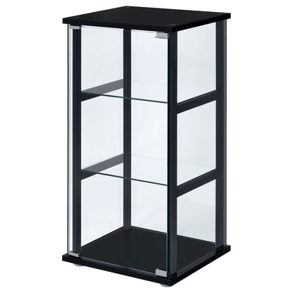 Callie - 3 Shelf Curio Cabinet - Black