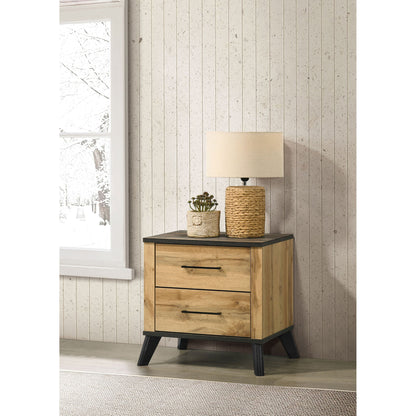 Georgina - 2 Drawer Nightstand - Natural Wood