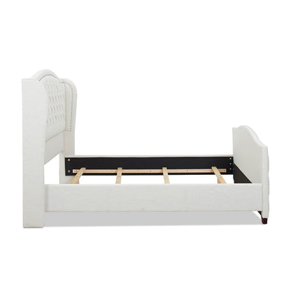Marcella - Upholstered Shelter Headboard Bed Set