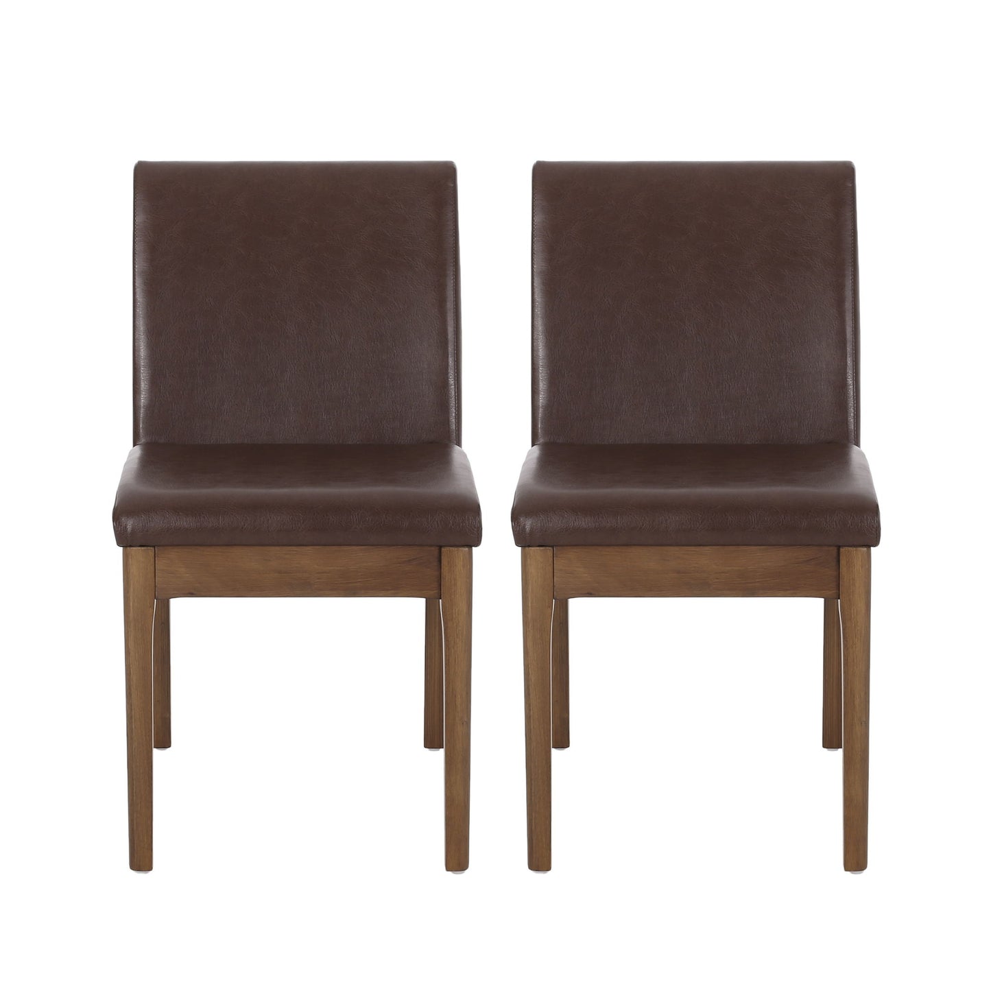 Modern Dining Chair With Upholstery - Dark Brown
