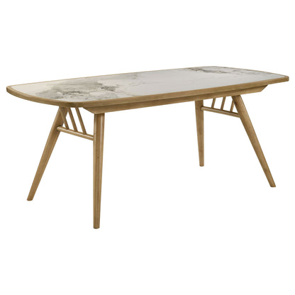 Teleli - 7 Piece Dining Set - Natural / Gray