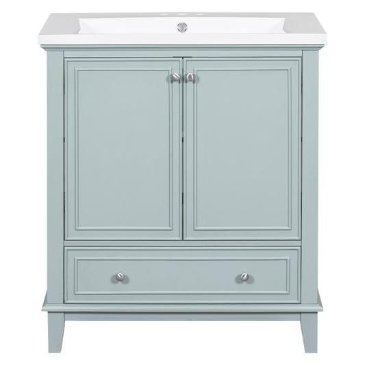 Modern Bathroom Vanity With Sink Combo, Multi Functional Cabinet With Doors And Drawer