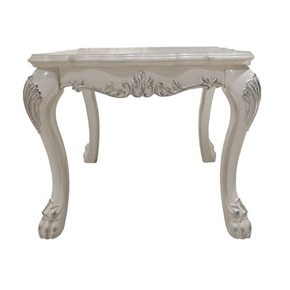 Dresden End Table - Bone White Finish