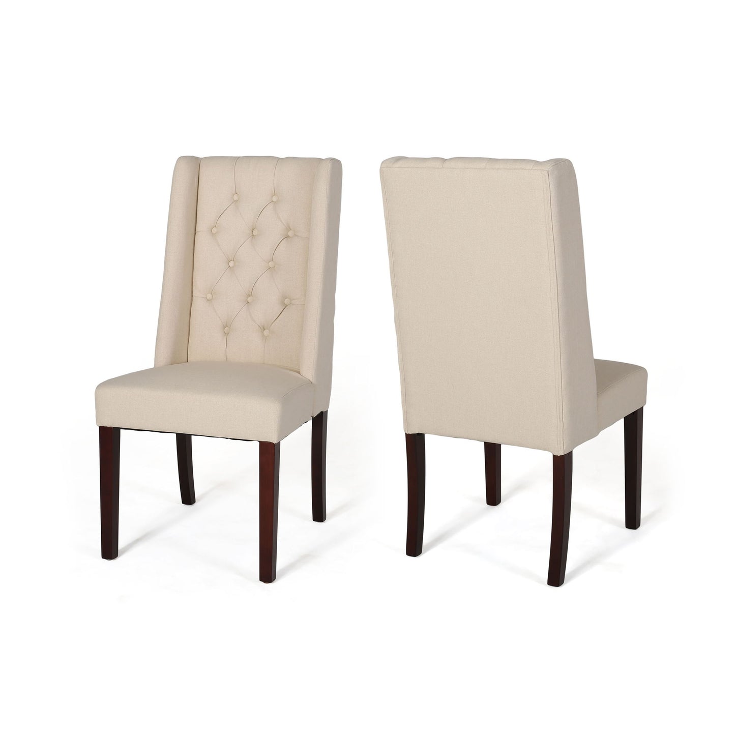 Sophisticated Tufted Dining Chair With High Back Design