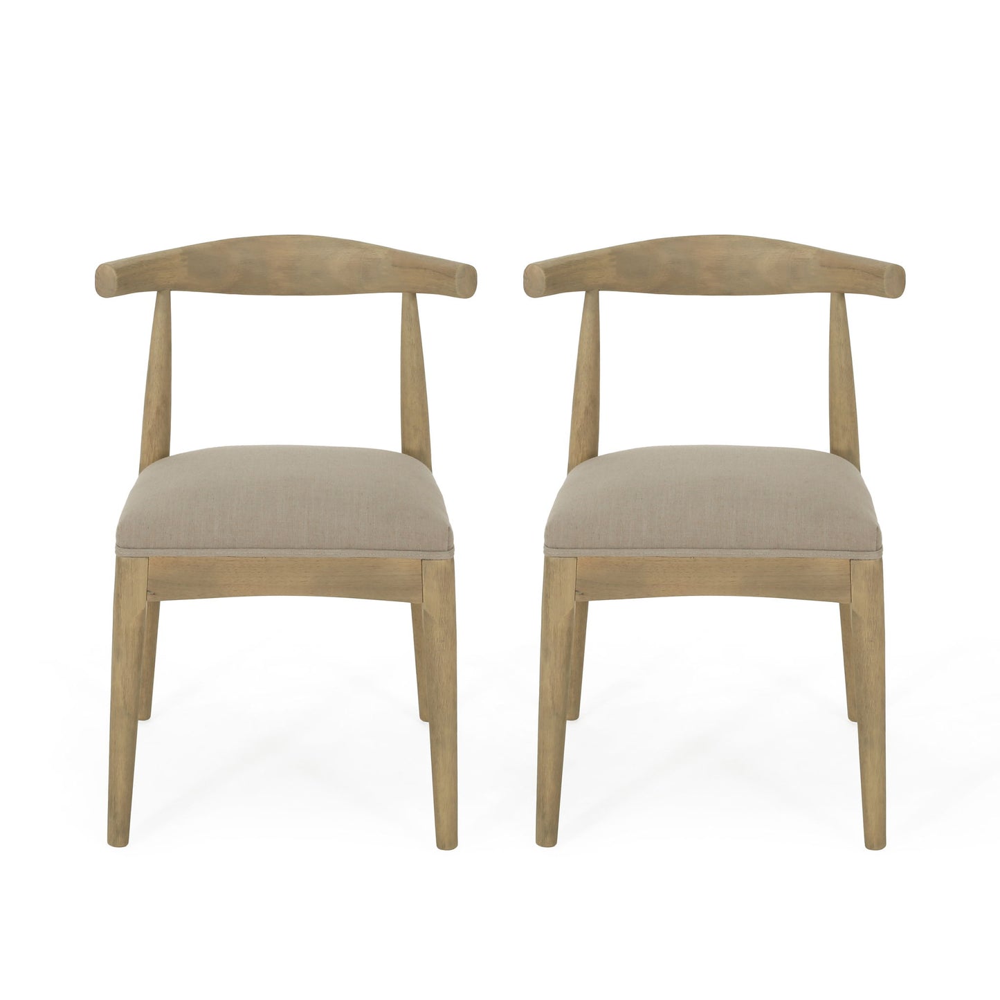 Mid Century Modern Dining Chair Set With Upholstered Seating