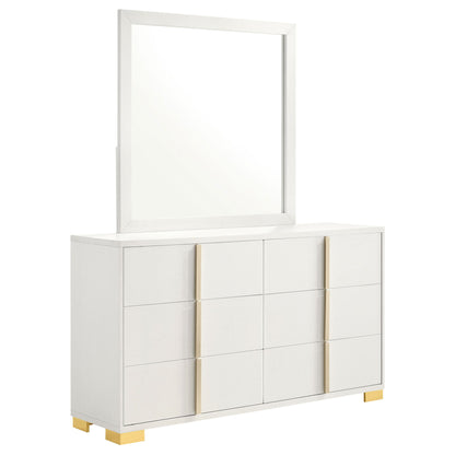 6 Drawer Dresser With Mirror - White