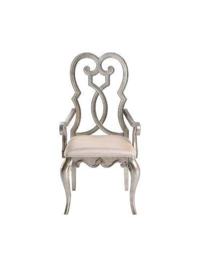 Esteban - Chair (Set of 2) - Ivory Velvet & Antique Champagne Finish